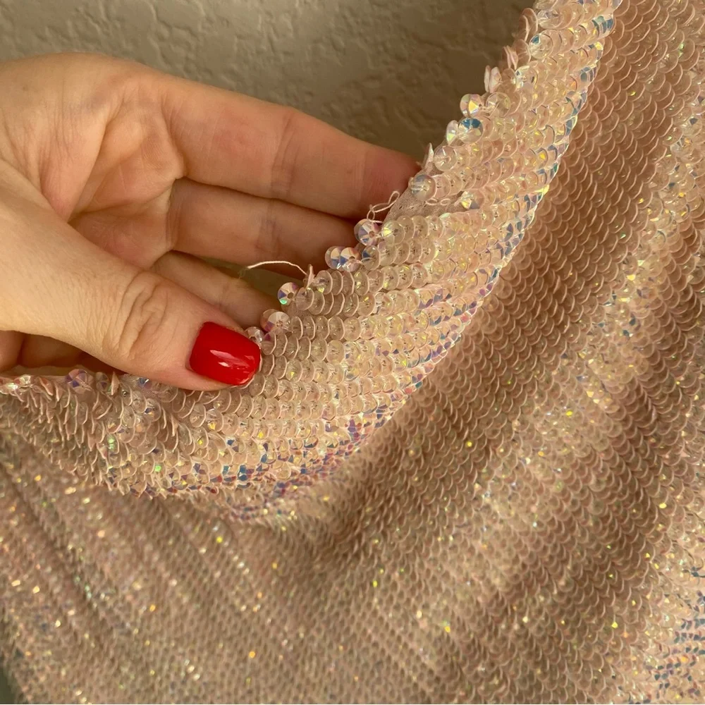 Retrofete KATYA SEQUIN DRESS in Taffy Pink